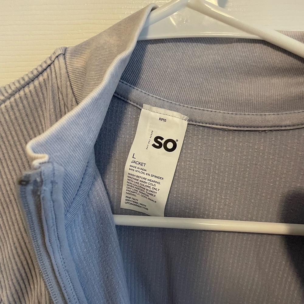 SO Light Gray Ribbed Jacket - Picture 4 of 4